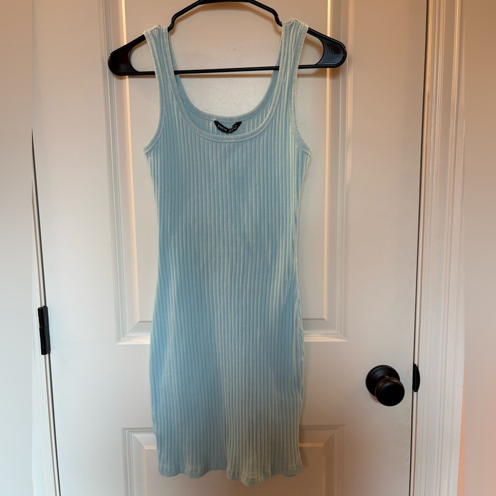 Baby blue bodycon mini dress